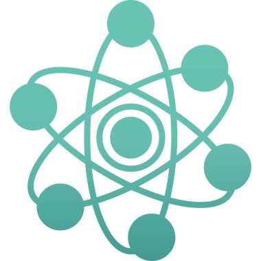 atom simgesi vektör illüstrasyonu