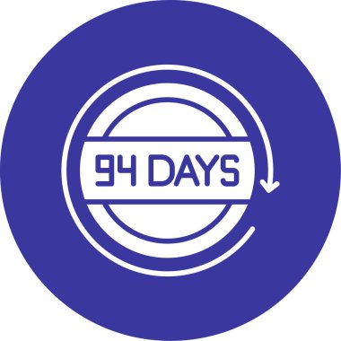 6 gün geri sayım simgesi tasarımı