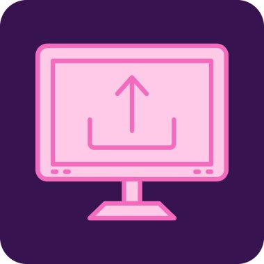 Bilgisayar. Web simgesi basit illüstrasyon