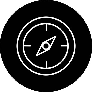 pusula simgesi, vektör illüstrasyonu