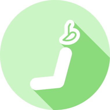 Tek bir yaprak simgesinin vektör illüstrasyonu