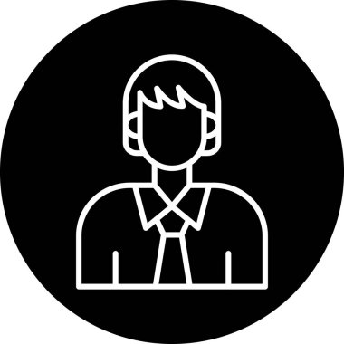 Bir erkek avatarın vektör çizimi