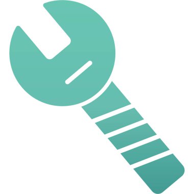 İngiliz anahtarı simgesi vektör illüstrasyonu