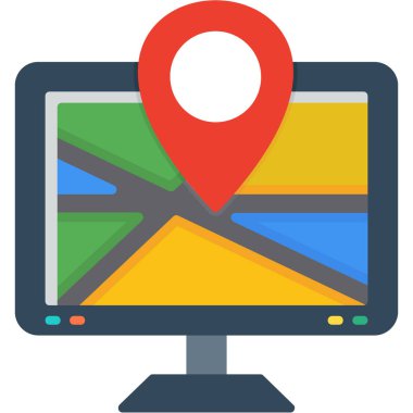 gps konum haritası simgesi