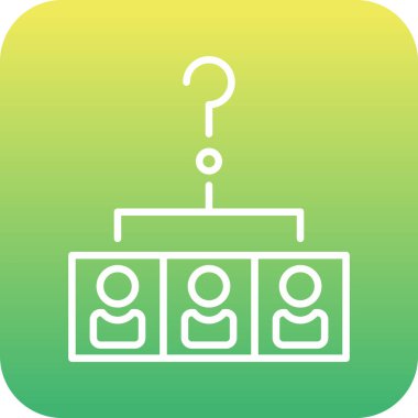 eşsiz veri yönetimi vektör çizgisi simgesi