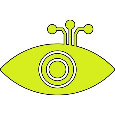 Göz simgesi. Web için göz vektör simgelerinin özet çizimi