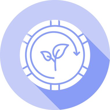 Bir bitki simgesinin vektör illüstrasyonu