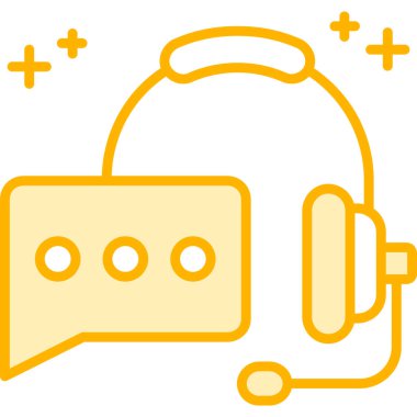 Kulaklık simgesi, vektör illüstrasyonu