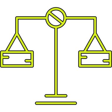 Ölçek dengesi simgesi. Beyaz arkaplanda izole edilmiş web tasarımı için özet denge vektörü simgesi