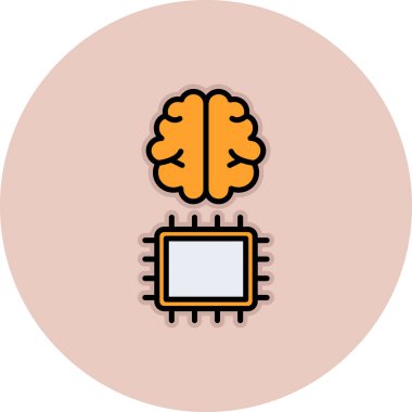 Beyin. Web simgesi basit tasarım