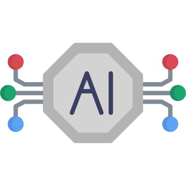 ai ai ai simgesi düz stil