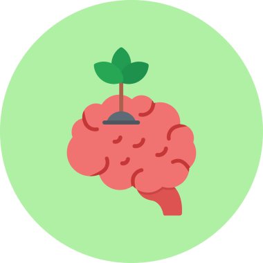 beyin ikonu vektör illüstrasyonu