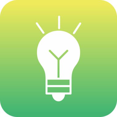 Ampul simgesi soyut bir grupta izole edildi