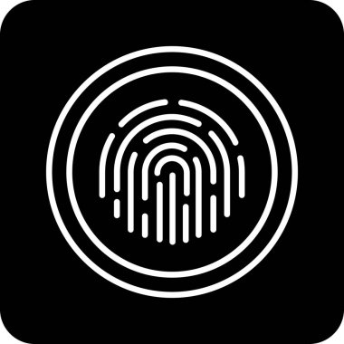 Parmak izi. Web simgesi basit tasarım