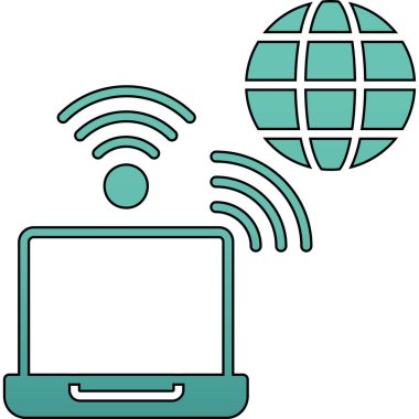 wifi simgesi vektör illüstrasyonu