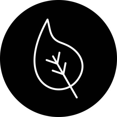Yaprak simgesinin vektör illüstrasyonu