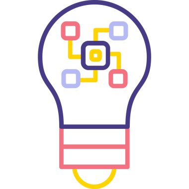 Ampul simgesinin vektör illüstrasyonu