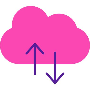 Bulut. Web simgesi basit illüstrasyon