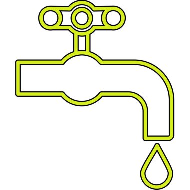 Su borusu simgesi. Web için boru vektör simgelerinin özet çizimi