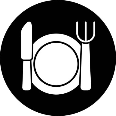 yiyecek ikonu vektör illüstrasyonu