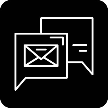 ileti simgesi, vektör illüstrasyonu