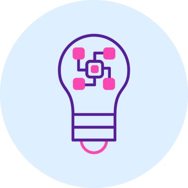 Ampul simgesinin vektör illüstrasyonu