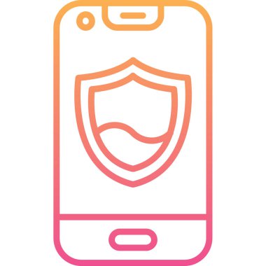 Cep telefonu simgesinin vektör illüstrasyonu