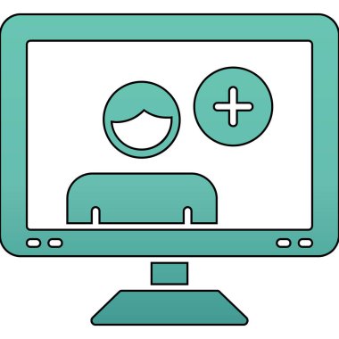 Dizüstü bilgisayar simgesi vektör çizimi