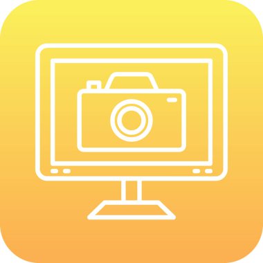 Eşsiz Kamera Vektör Satırı Simgesi