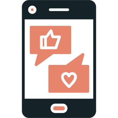 bir kalp ile cep telefonu mesajı