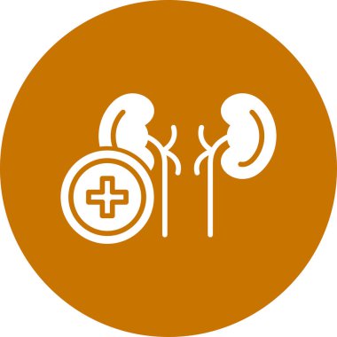 Arka planda böbrek vektörü çizimi