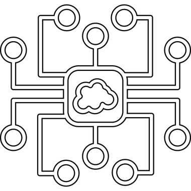 bulut hesap yapmak teknoloji simgesi