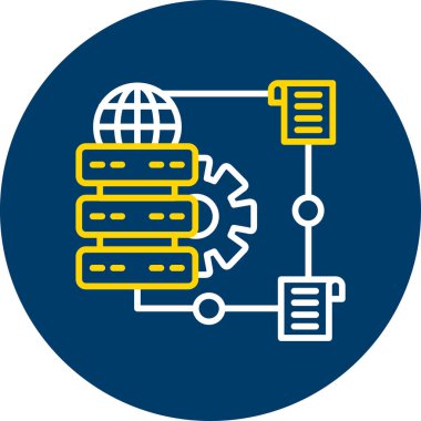 Sunucu. Web simgesi basit illüstrasyon