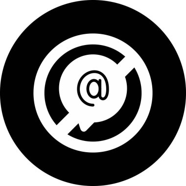 E- posta Vektörü Glyph Simgesi Tasarımı