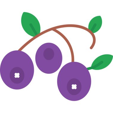 Kiraz. Web simgesi basit illüstrasyon