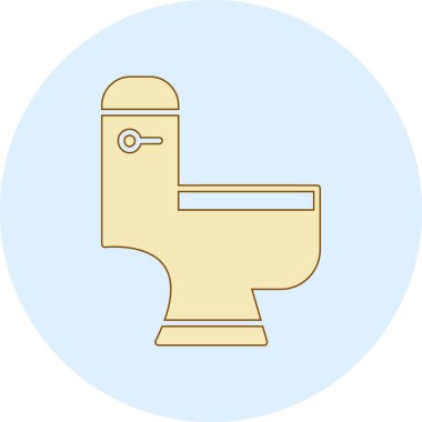 Tuvalet. Web simgesi basit illüstrasyon