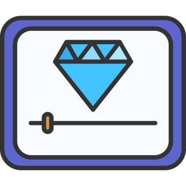 Elmas. Web simgesi basit illüstrasyon