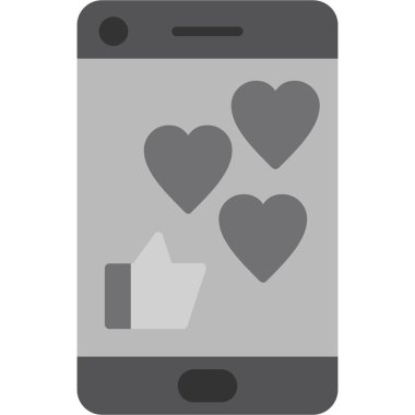 Mobil ileti simgesini düz biçimde sevin