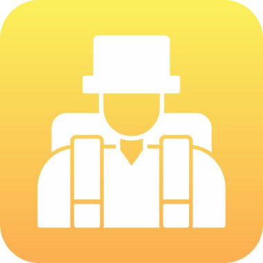 Evrak çantası vektör simgesine sahip iş adamı