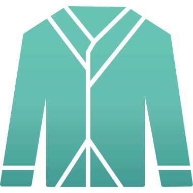 İzole edilmiş tek bir ceketin vektör çizimi