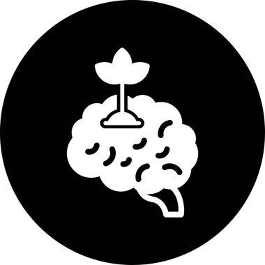 Beyin. Web simgesi basit tasarım