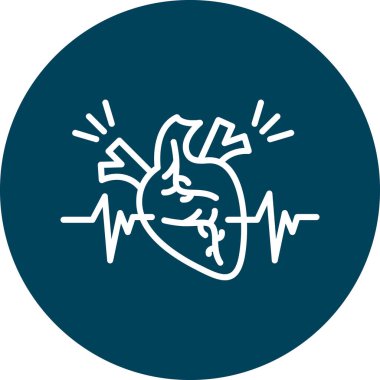 Yalıtılmış arka planda kalp organı simgesi