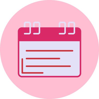 Takvim. Web simgesi basit illüstrasyon