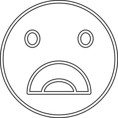 üzgün yüz simgesi, vektör biçimi