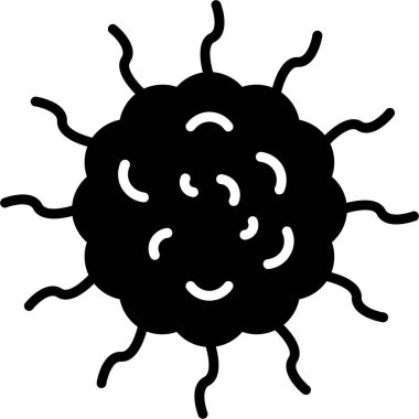 bakteri virüs simgesi, basit vektör çizimi