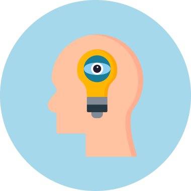 Yaratıcı düşünme vektör simgesi