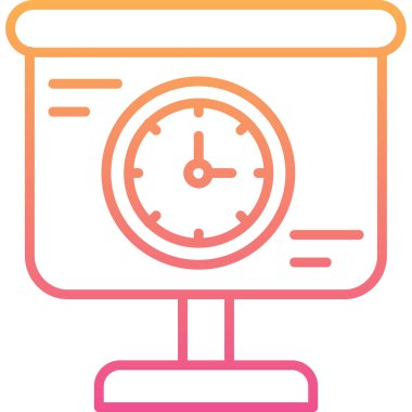 Alarm saati simgesi, vektör illüstrasyonu