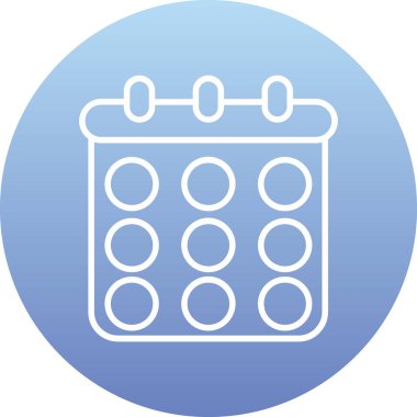 vektör Takvimi Simgesi illüstrasyonu