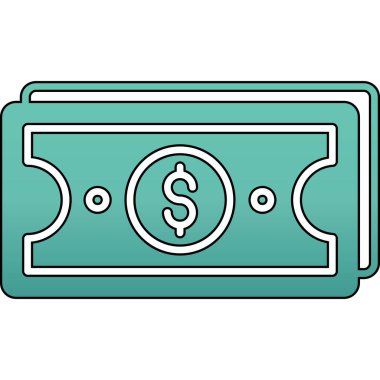 Dolar fatura simgesi, çizgi film tarzı