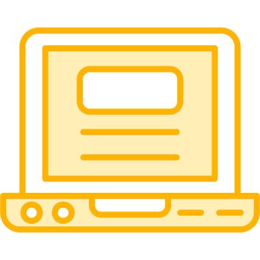 Bilgisayar. Basit simge, illüstrasyon